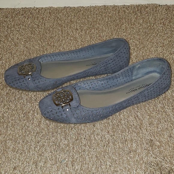 light blue womens flats